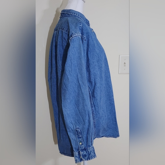 🔥Vintage🔥Tommy Hilfiger Denim Button-up Jeans Shirt Women's Size XL - Picture 3 of 6